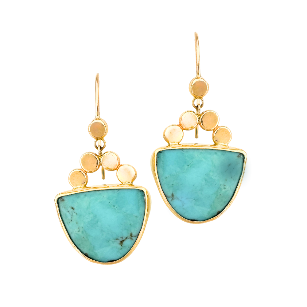 Turquoise and Floret Dangle