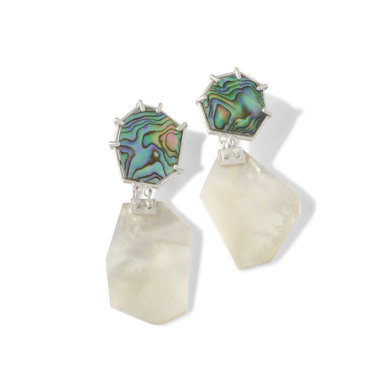 DARK GREEN ABALONE AND MOP CHUNK DROPS