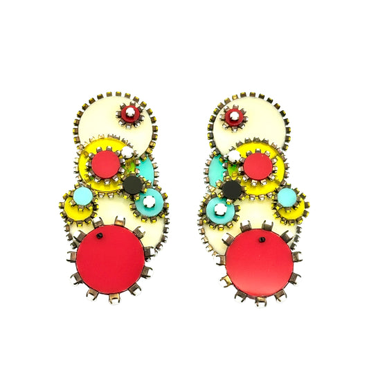 Red Galaxy Earrings