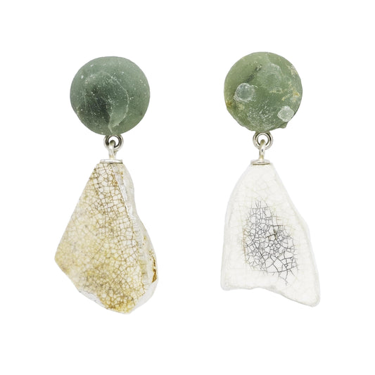 Prehnite earrings