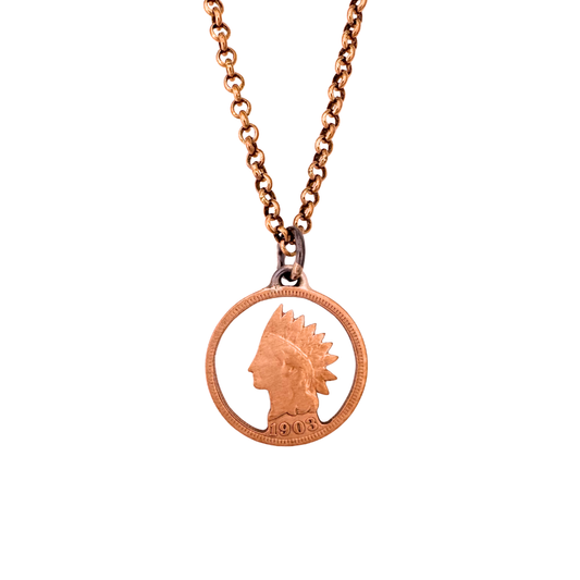 Indian Penny Circled Necklace