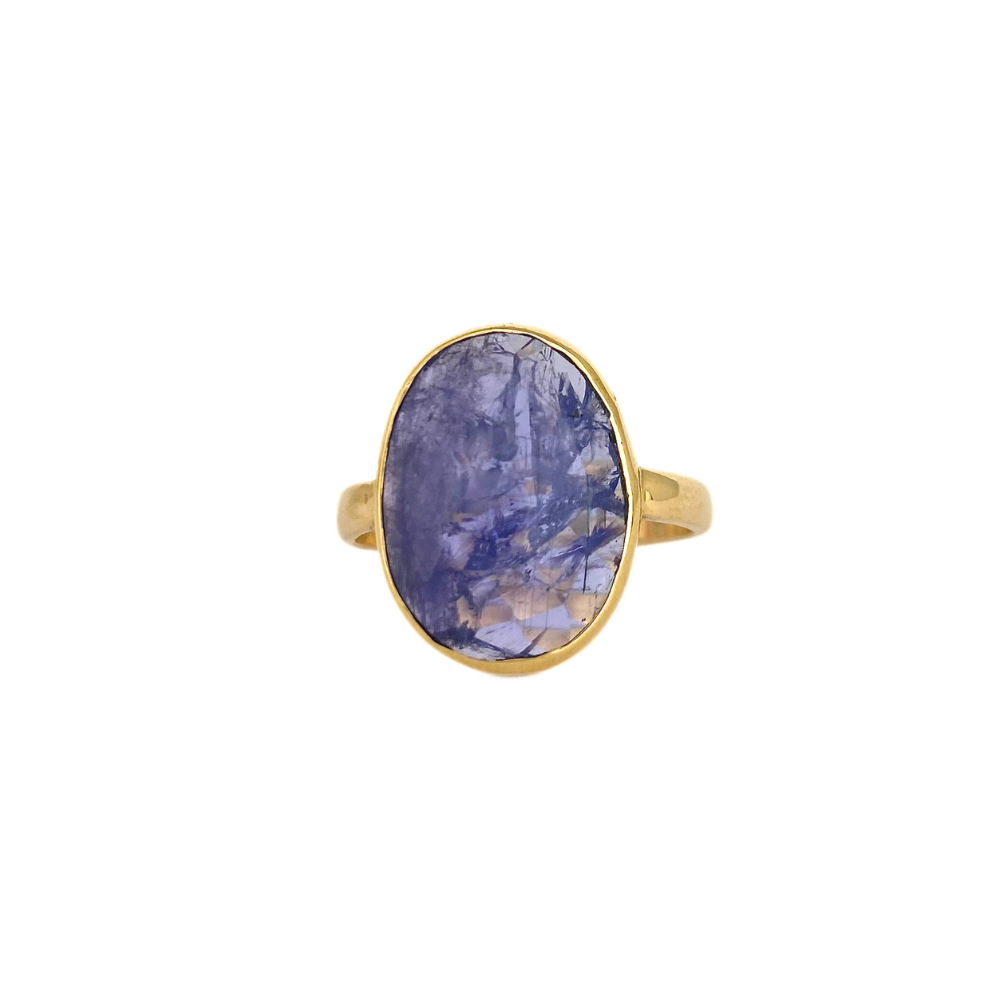 14kt Yellow Gold Rose Cut Tanzanite Ring