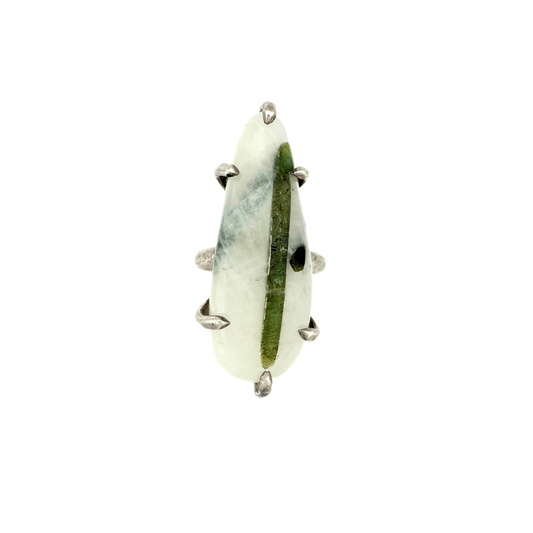 Tourmaline Crystals in Matrix Ring