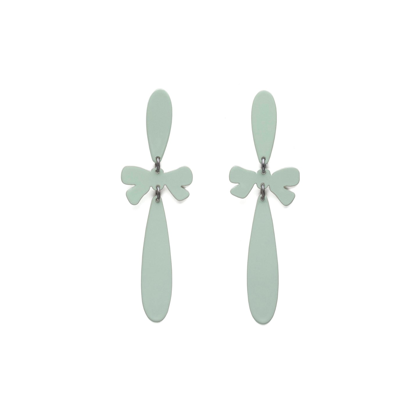 2pc Simple Drops with Bows – Moss