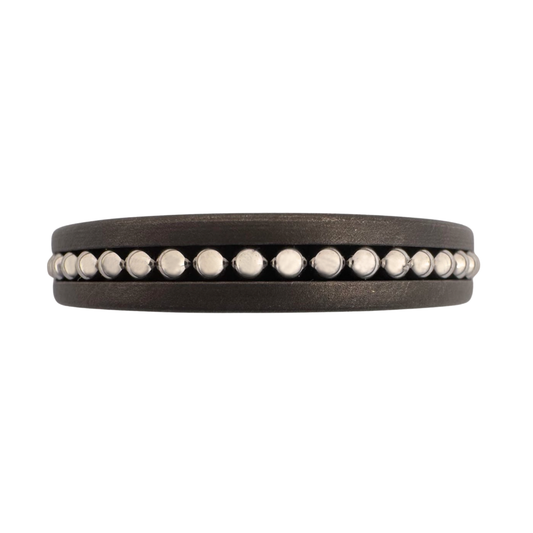 Titanium band with stainless steel balls