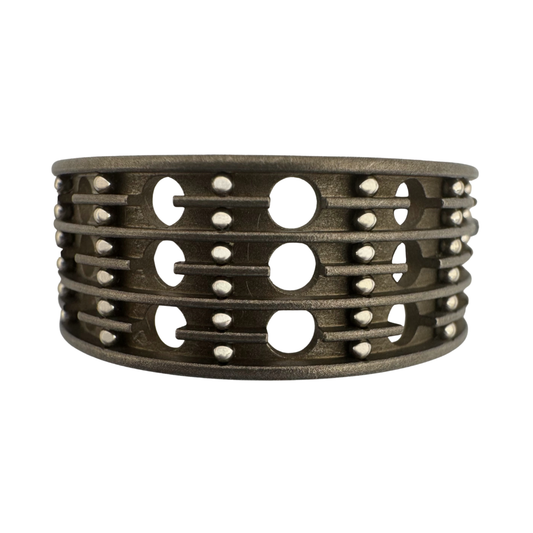 Titanium (6)channel band, perforated and with 1mm stainless steel balls