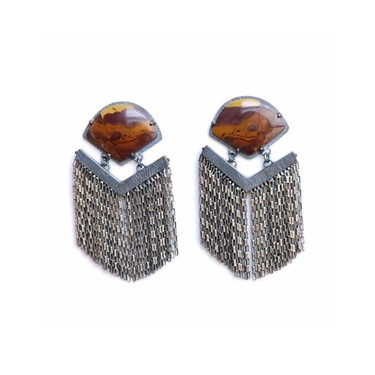 Jasper  Fringe Earrings