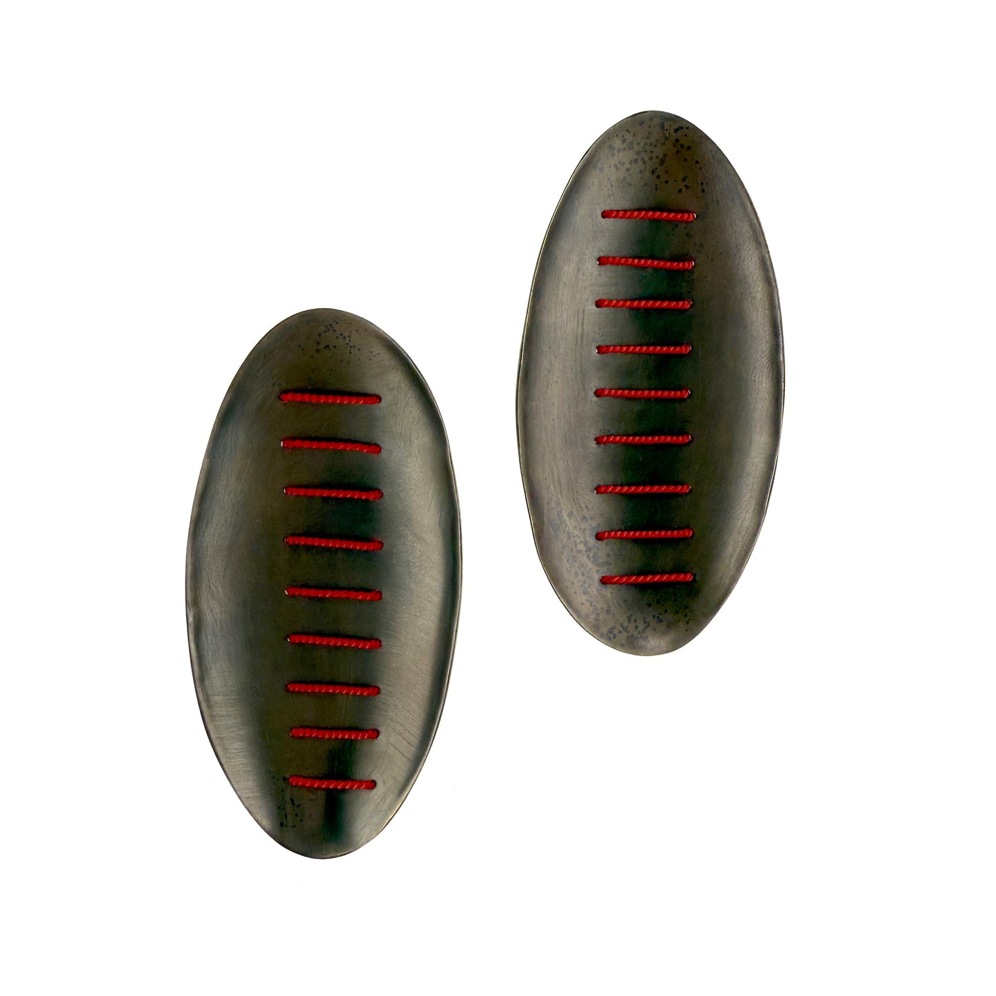 Stitched Disc Earrings