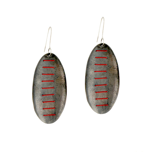 Stitched Disc Earrings 2
