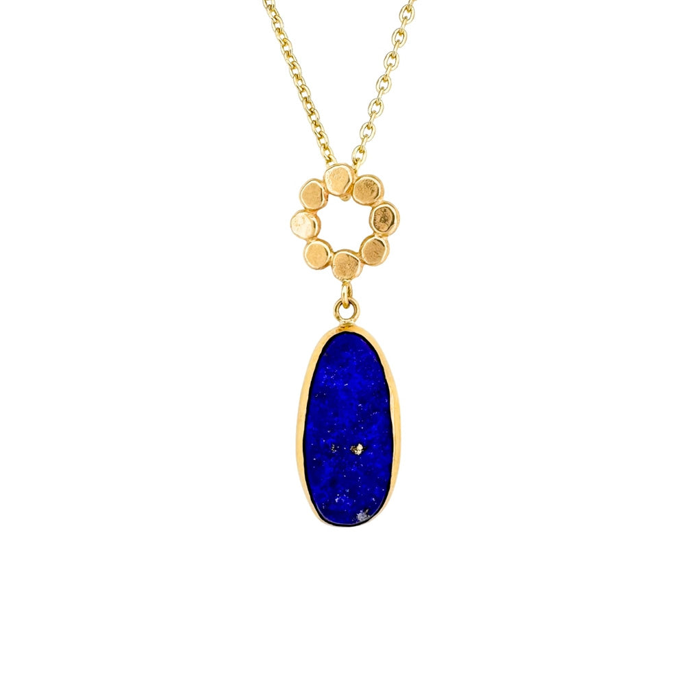 Lapis and Floret Pendant