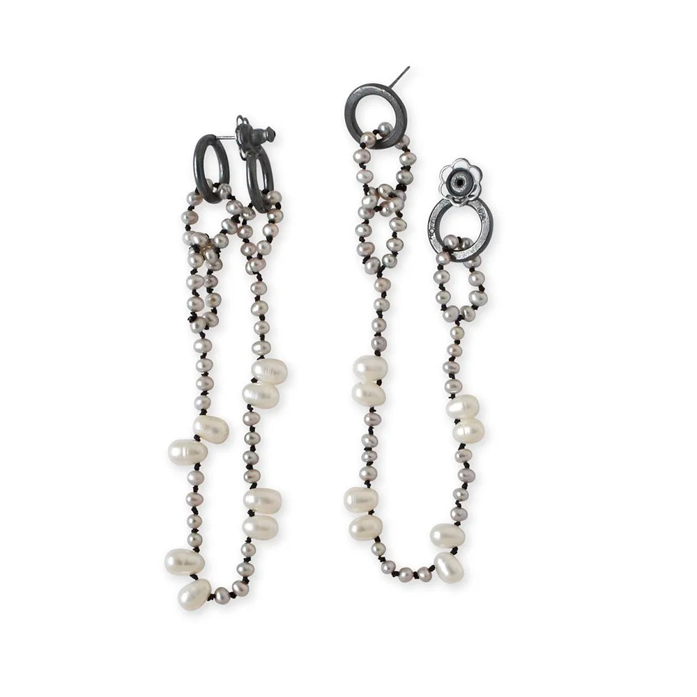 Pearl Dot and Dash Earrings