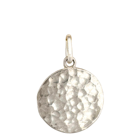 Large Hammered Circle Charm