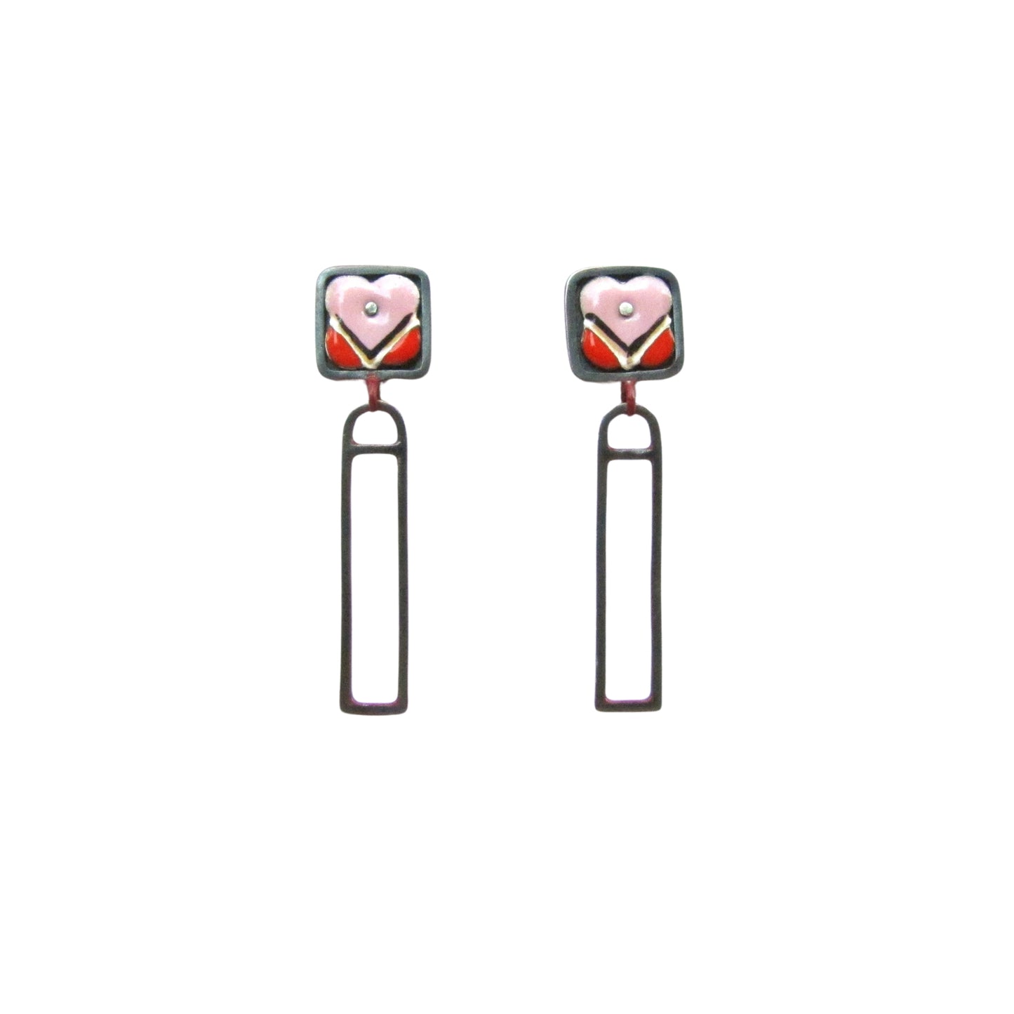 Pinkcity red earrings