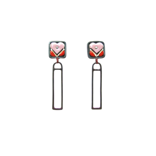 Pinkcity red earrings