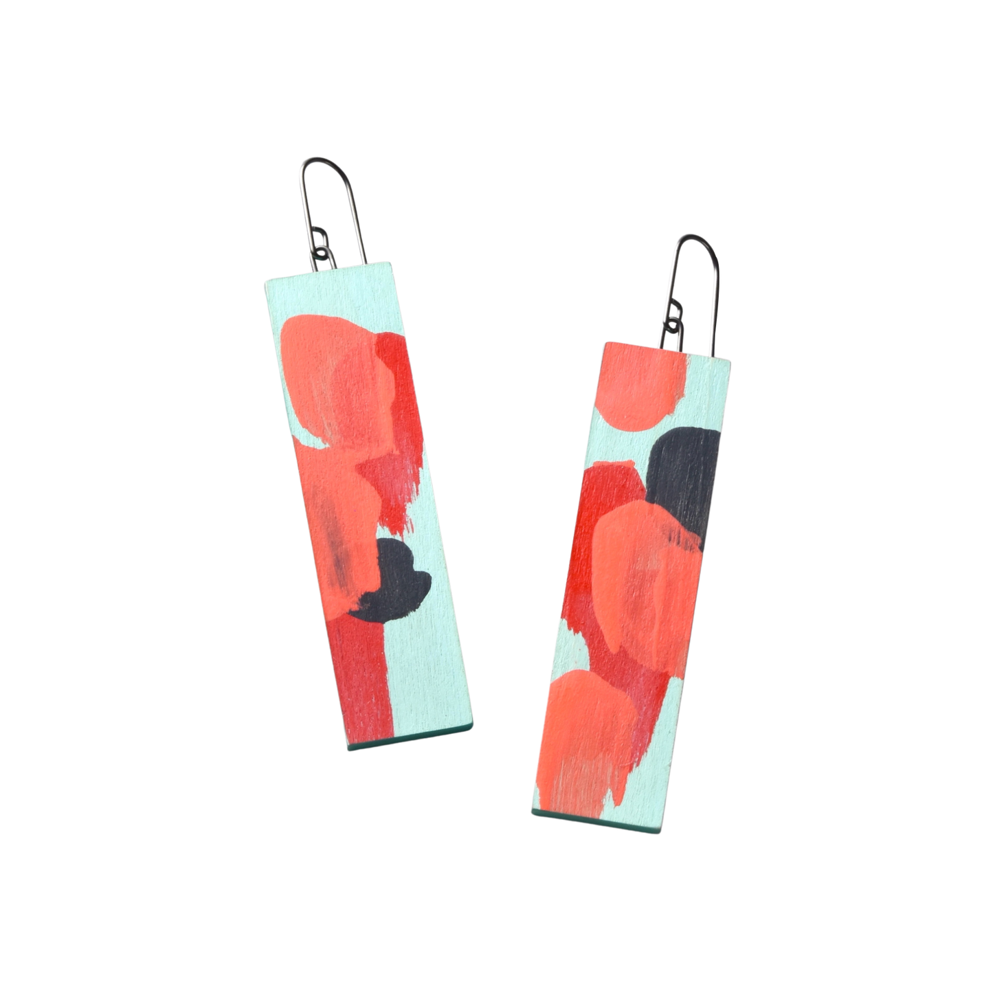 Peach Abstract Earrings