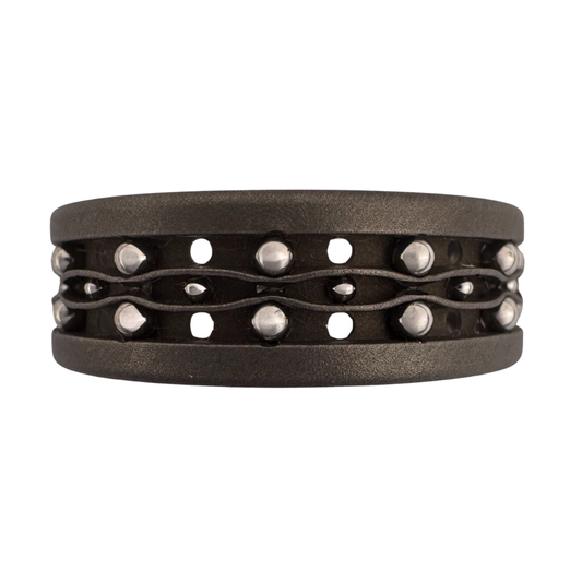 Titanium perforated 3-channel band with stainless balls