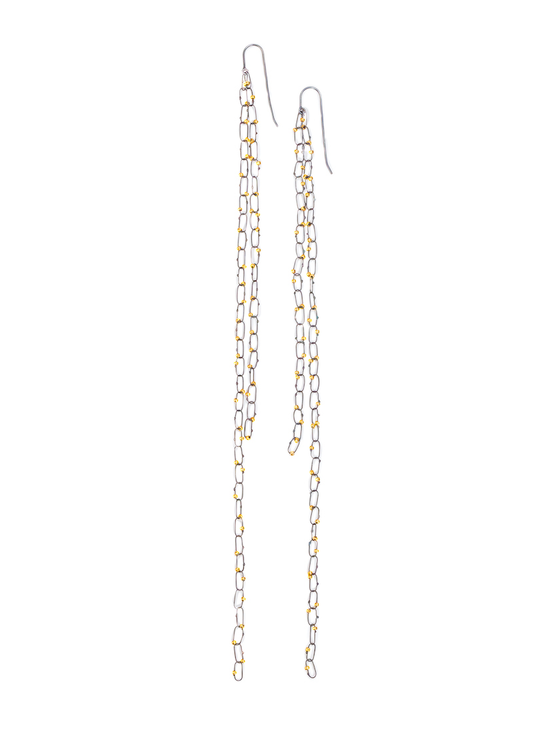 Constellation EARRINGS: Delicate Ex Long Line Drops