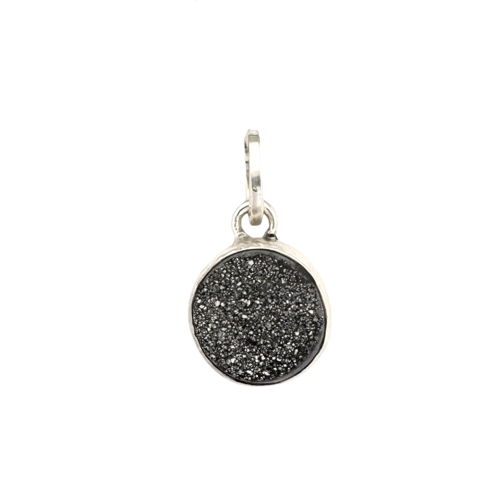 Silver Druzy Charm