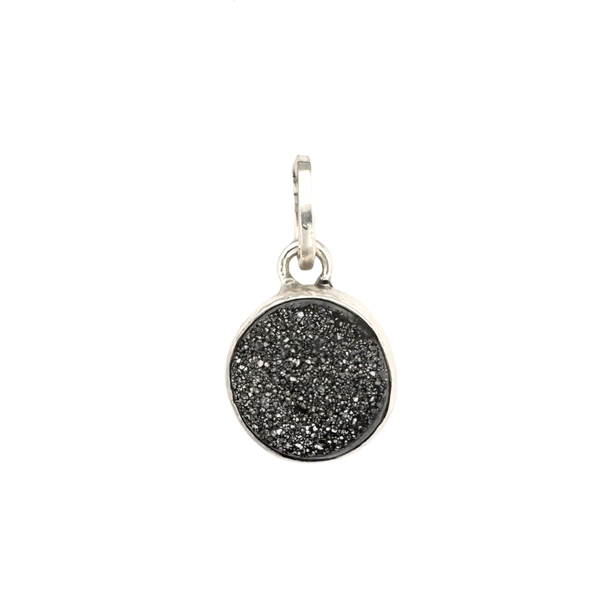 Silver Druzy Charm