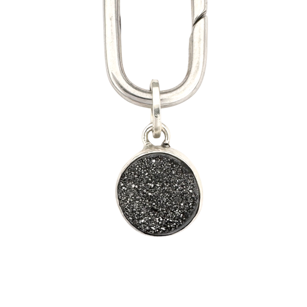 Silver Druzy Charm