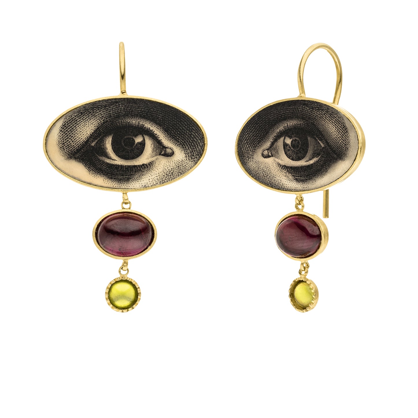 Lovers’ Eye Short Drop Earhangers