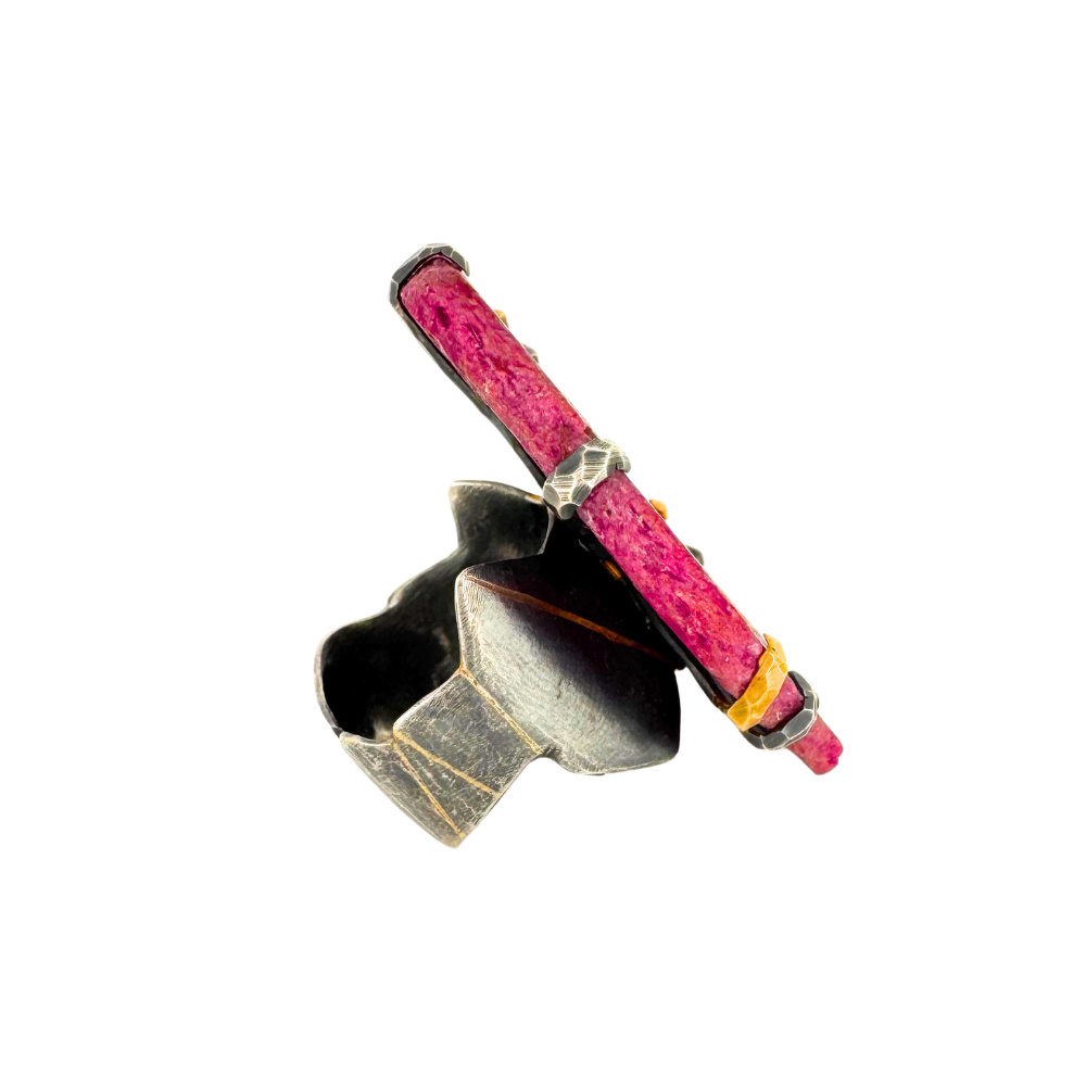 Natural Ruby Crystal Ring