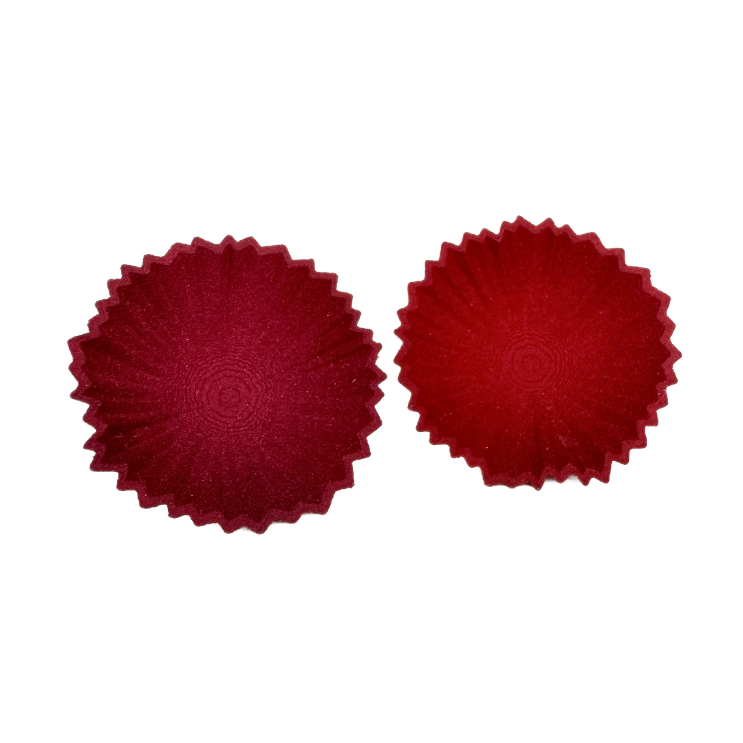 Pleated Buttons - Peach