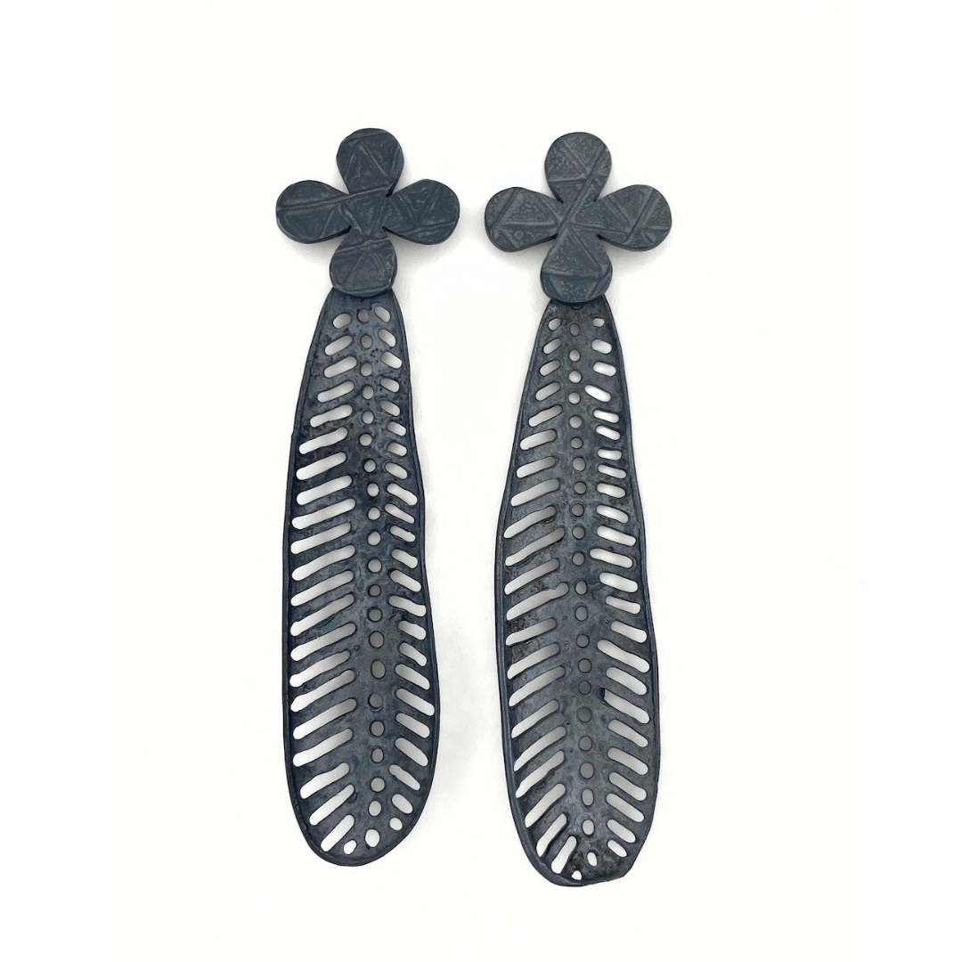 Dark Sea Earrings - Cross