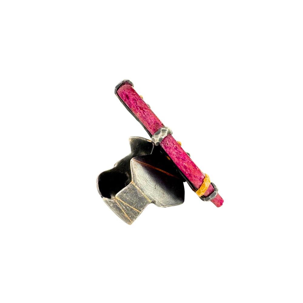 Natural Ruby Crystal Ring