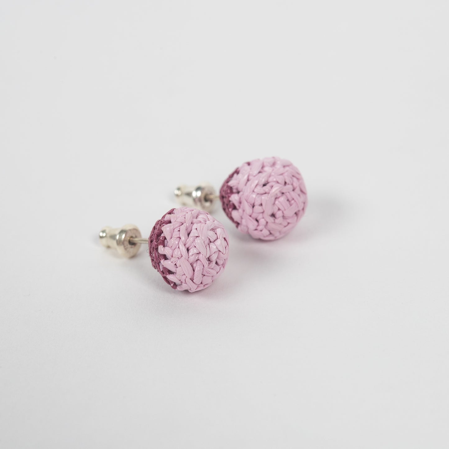 pink/burgundy pearl earrings