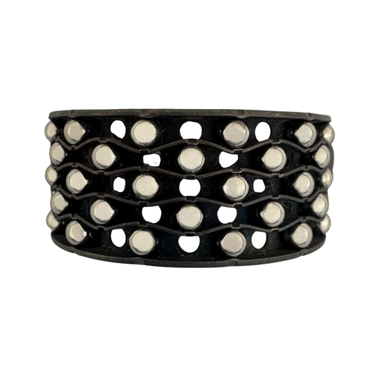 Titanium (5)channel perforated band with 2mm stainless balls