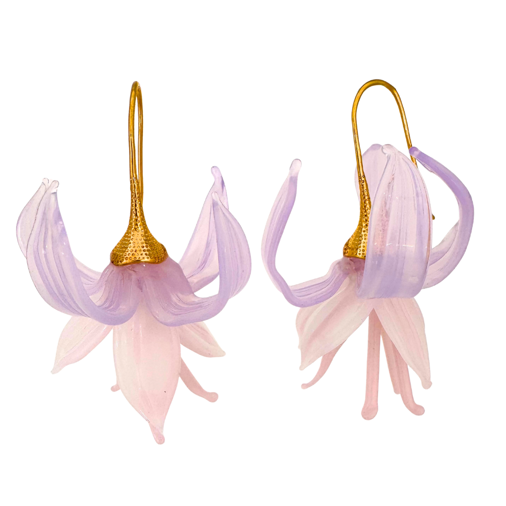 Lilac & Pink Fuchsia Earrings