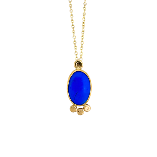 Cerlueite and Dots Pendant