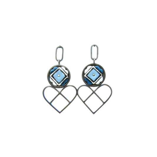 Pinkcity blue earrings