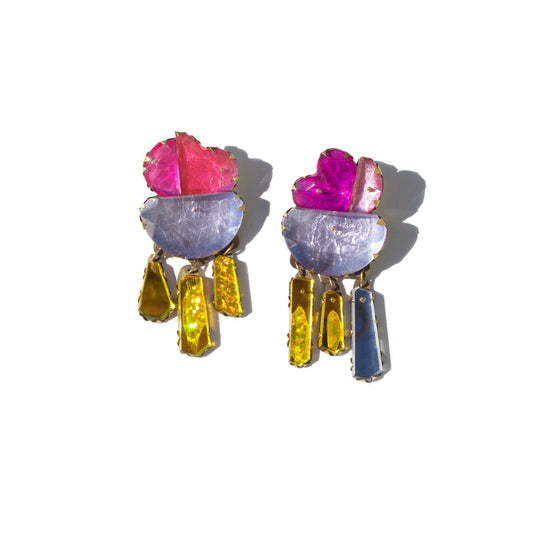 Pink/ Purple Cocktail Earrings