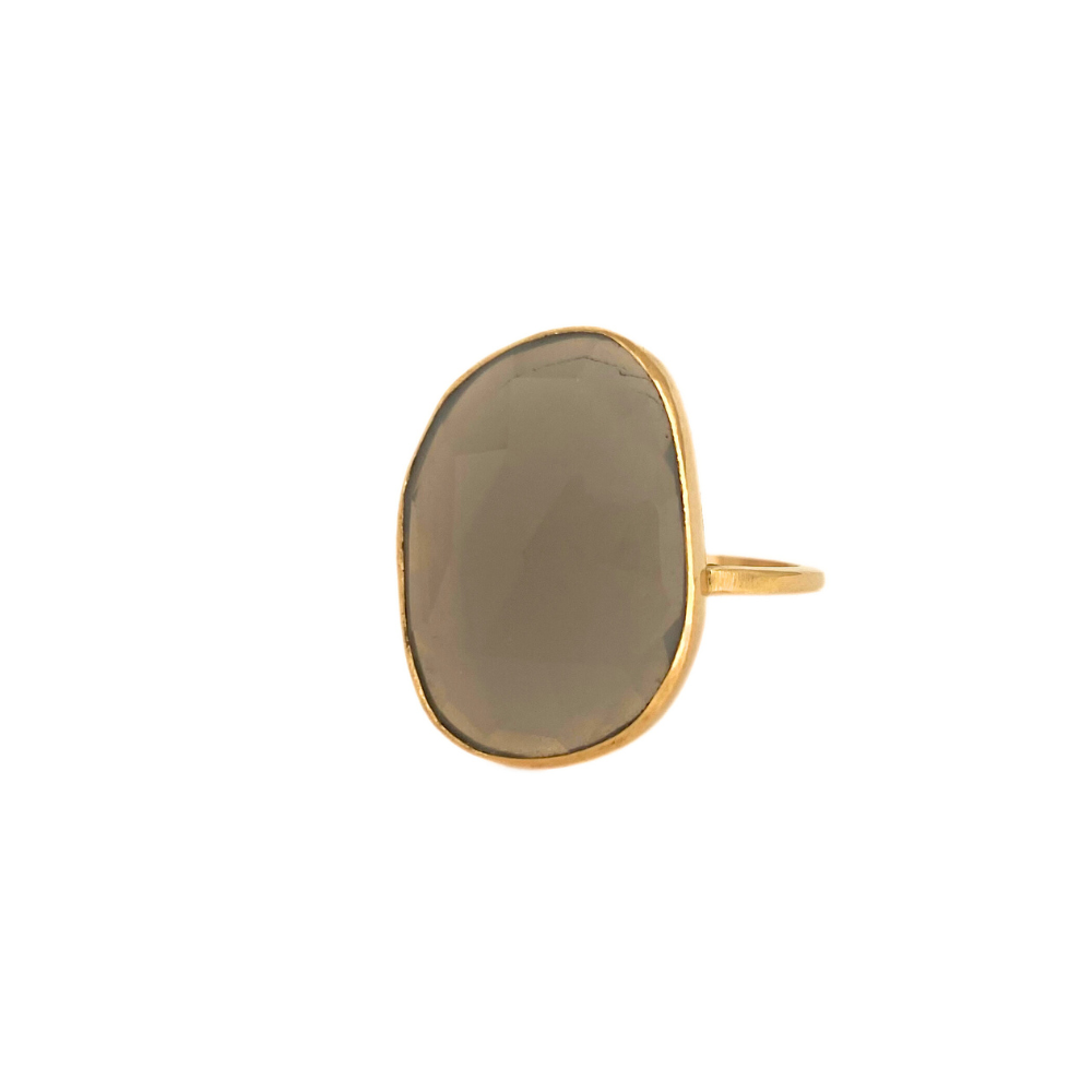 14kt Yellow Gold Rose Cut Chalcedony Ring