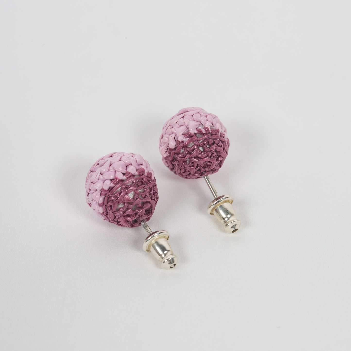 pink/burgundy pearl earrings