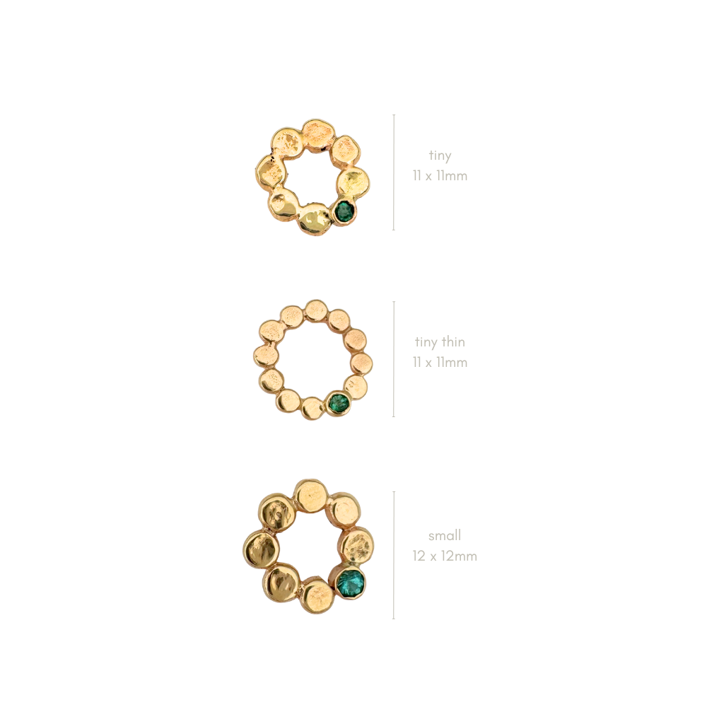 Floret Posts with Emeralds