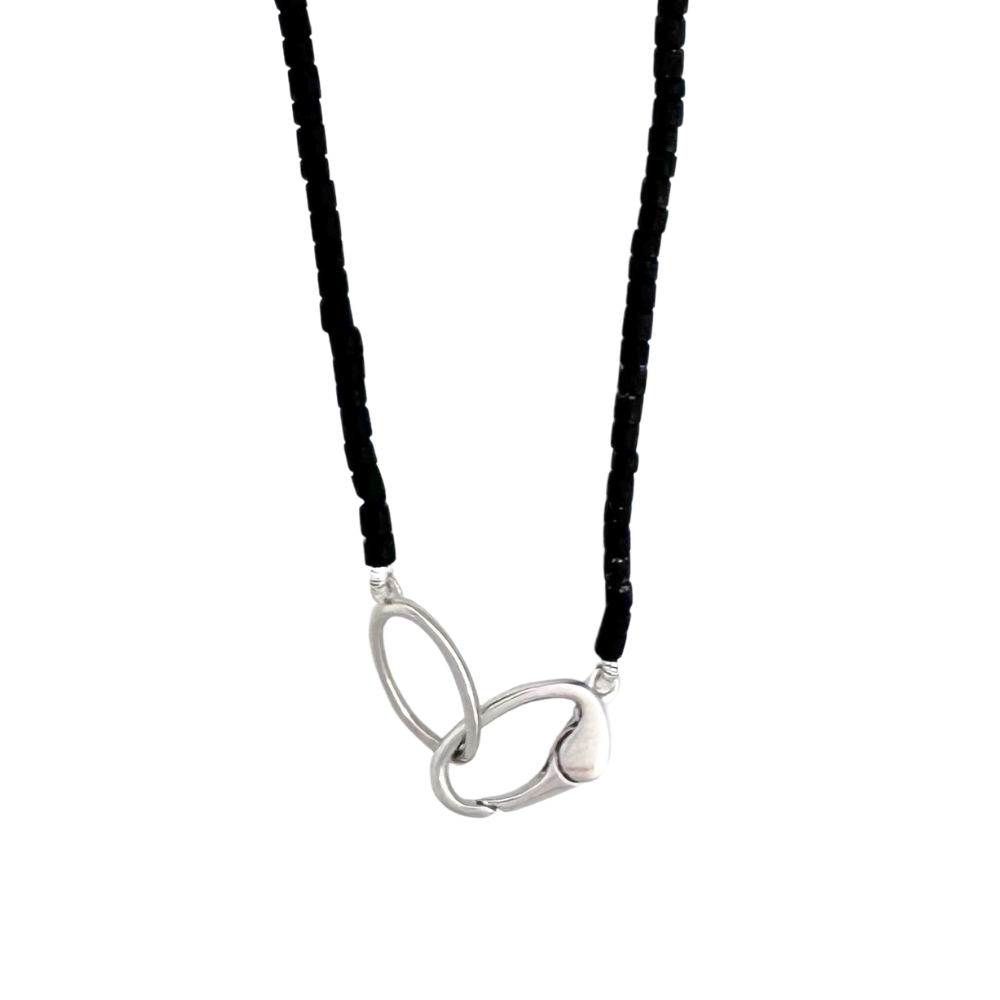 Black Heishi Beaded Necklace