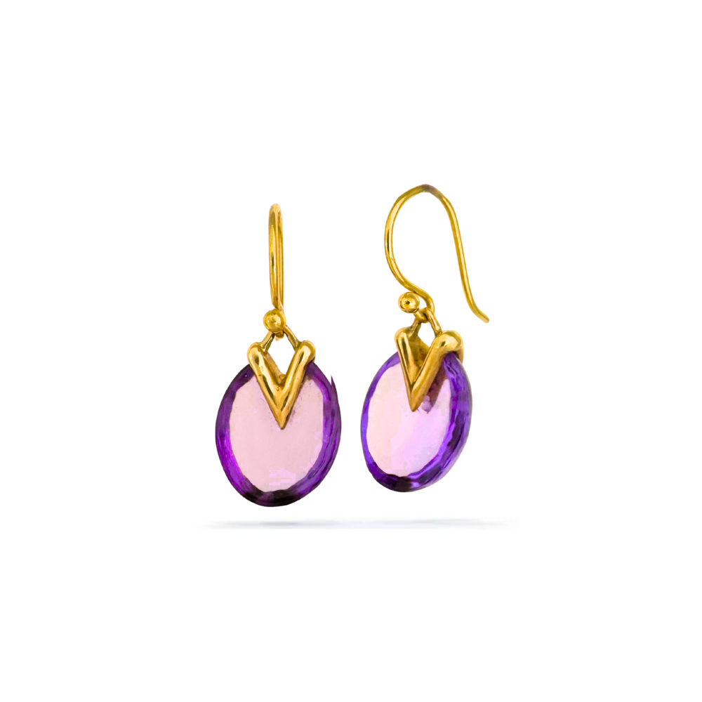 Tiny Lily Pad Earrings in 14k gold
