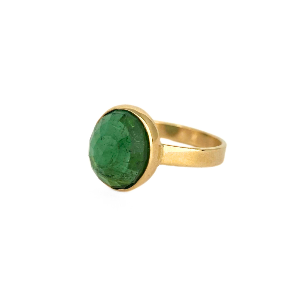 14kt Yellow Gold Rose Cut Tourmaline Ring