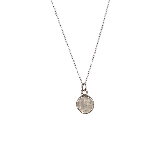 Small Hammered Circle Pendant