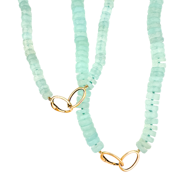 Blue Chalcedony Beaded Necklace