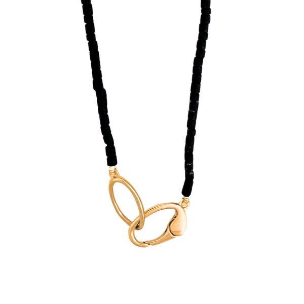 Black Heishi Beaded Necklace