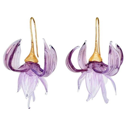 Purple Fuchsia Earrings