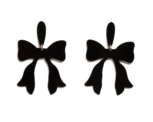 2pc Bow Dangles – Black