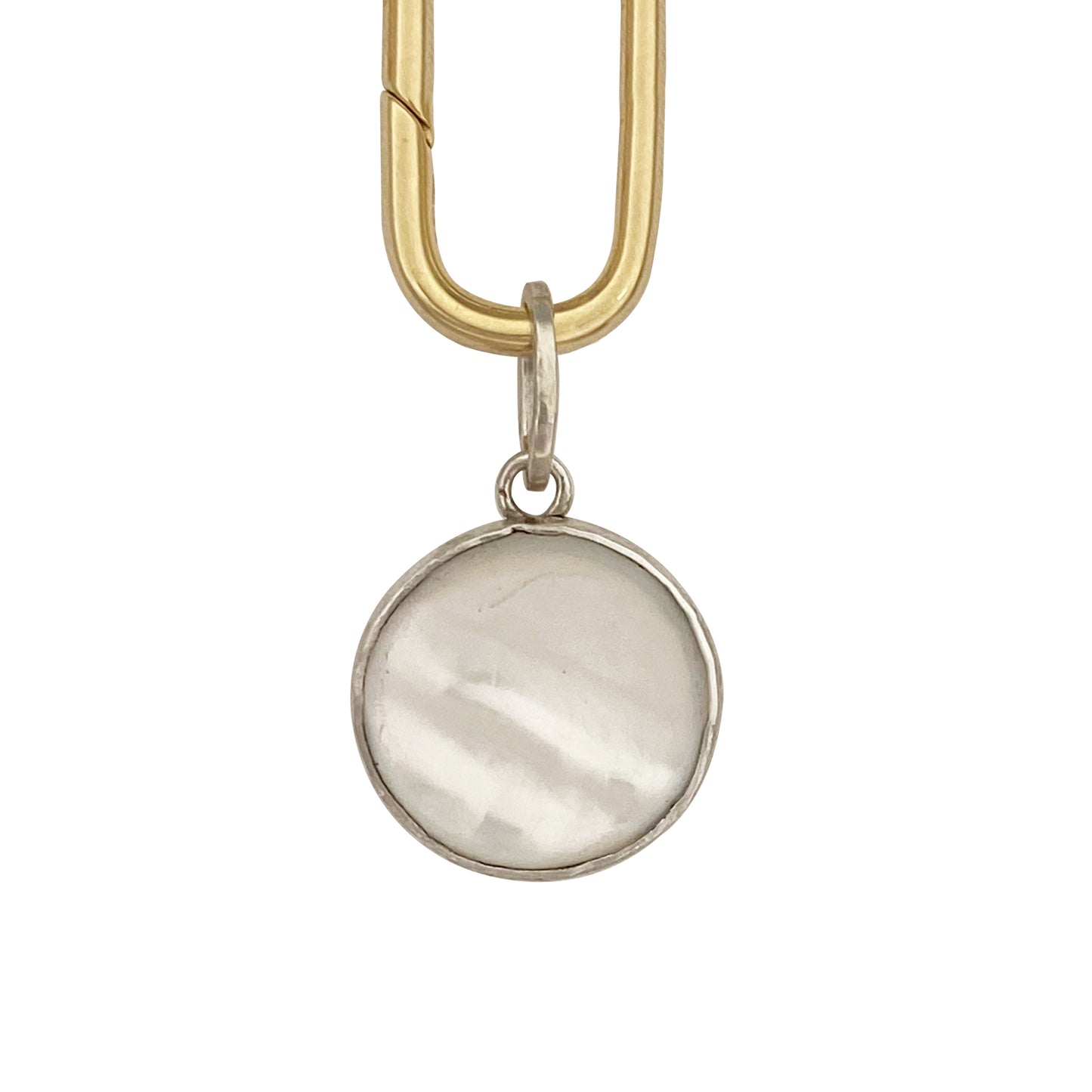 Medium Mother of Pearl Round Charm