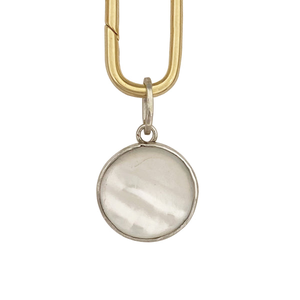 Medium Mother of Pearl Round Charm