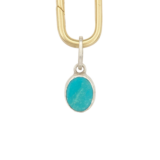 Small Oval Turquoise Charm
