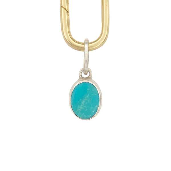 Small Oval Turquoise Charm